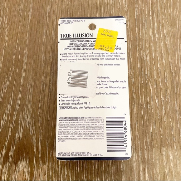 Mayblline Foundation True Illusion New Liquid - Picture 2 of 2